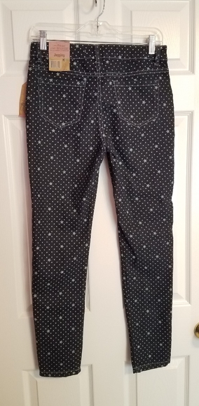 Dark Rinse Star Print Jeggings - Picture 2 of 5